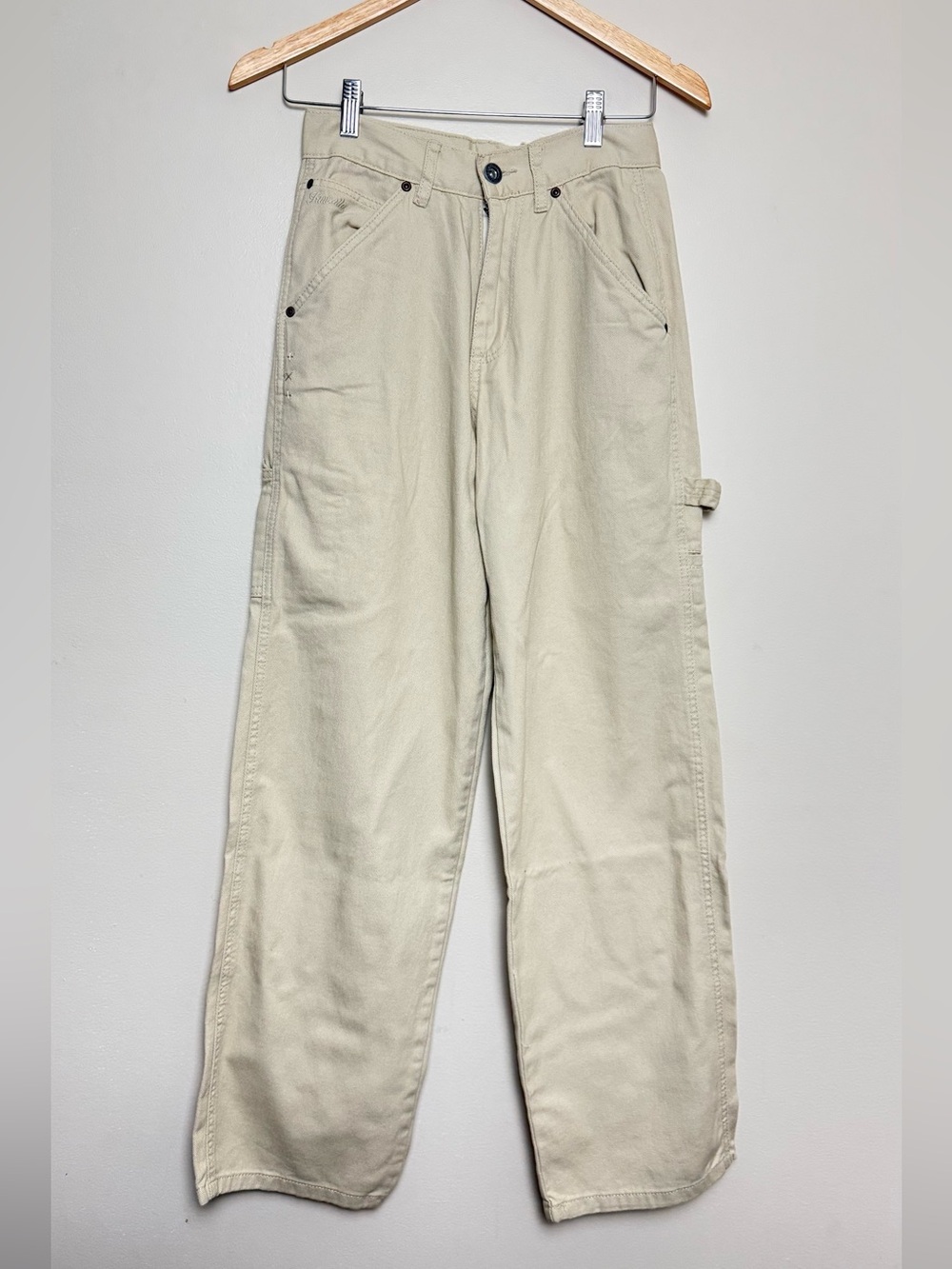 Kuwalla Beige Carpenter Pants - Classic Workwear Style size 26